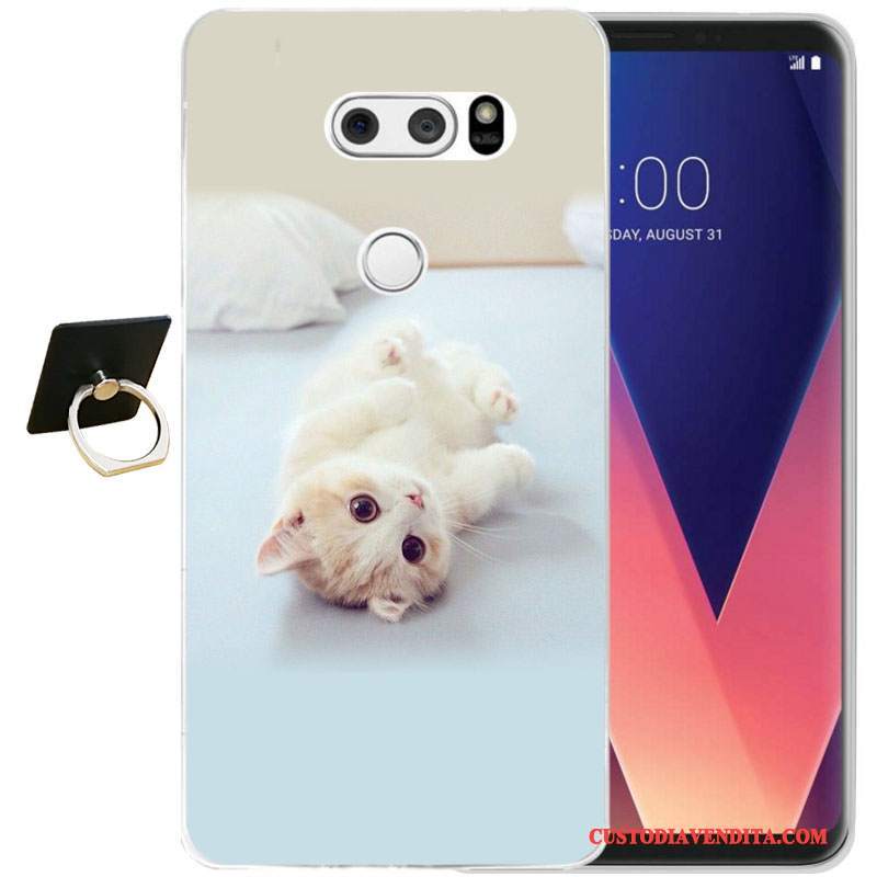 Custodia Lg V30 Silicone Tutto Inclusotelefono, Cover Lg V30 Moda Morbido Nero