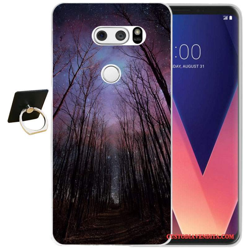 Custodia Lg V30 Silicone Tutto Inclusotelefono, Cover Lg V30 Moda Morbido Nero