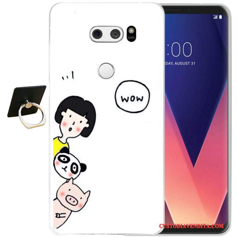 Custodia Lg V30 Silicone Tutto Inclusotelefono, Cover Lg V30 Moda Morbido Nero