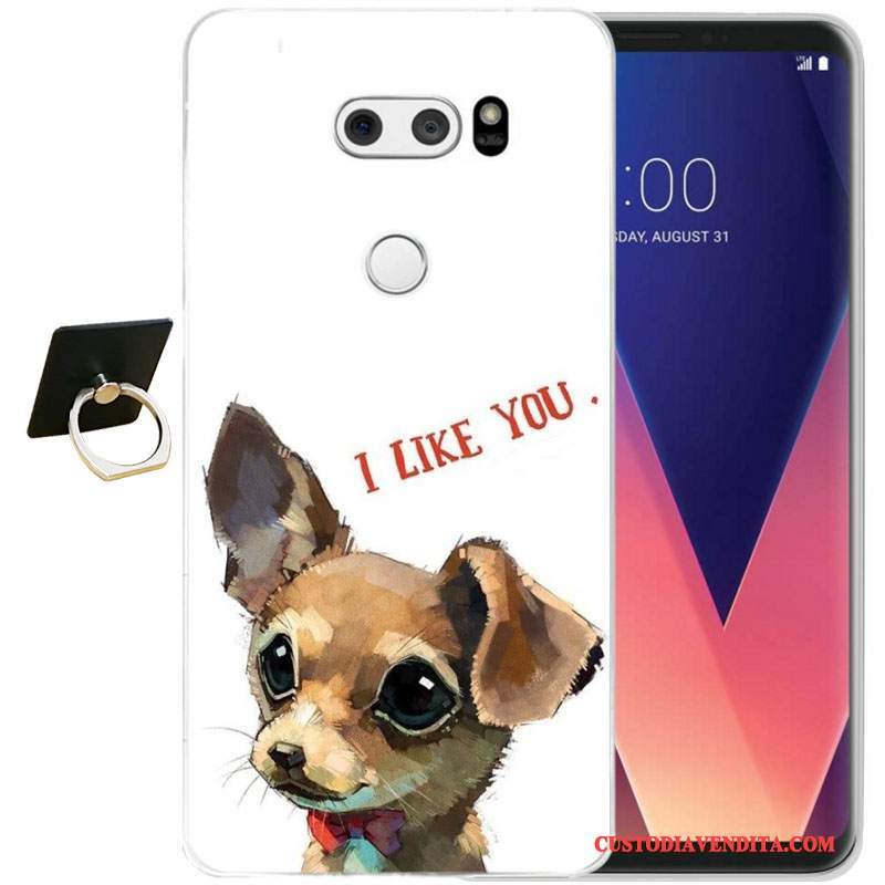 Custodia Lg V30 Silicone Tutto Inclusotelefono, Cover Lg V30 Moda Morbido Nero