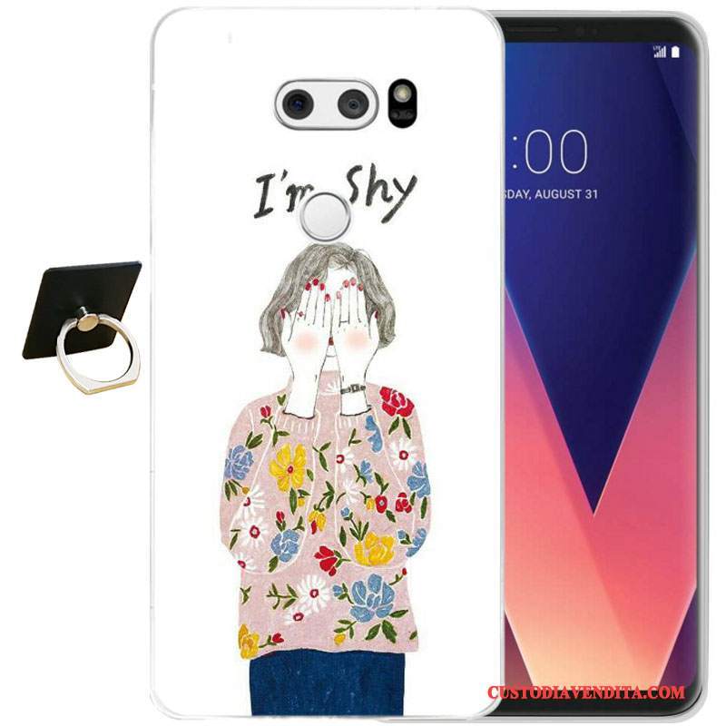 Custodia Lg V30 Silicone Tutto Inclusotelefono, Cover Lg V30 Moda Morbido Nero