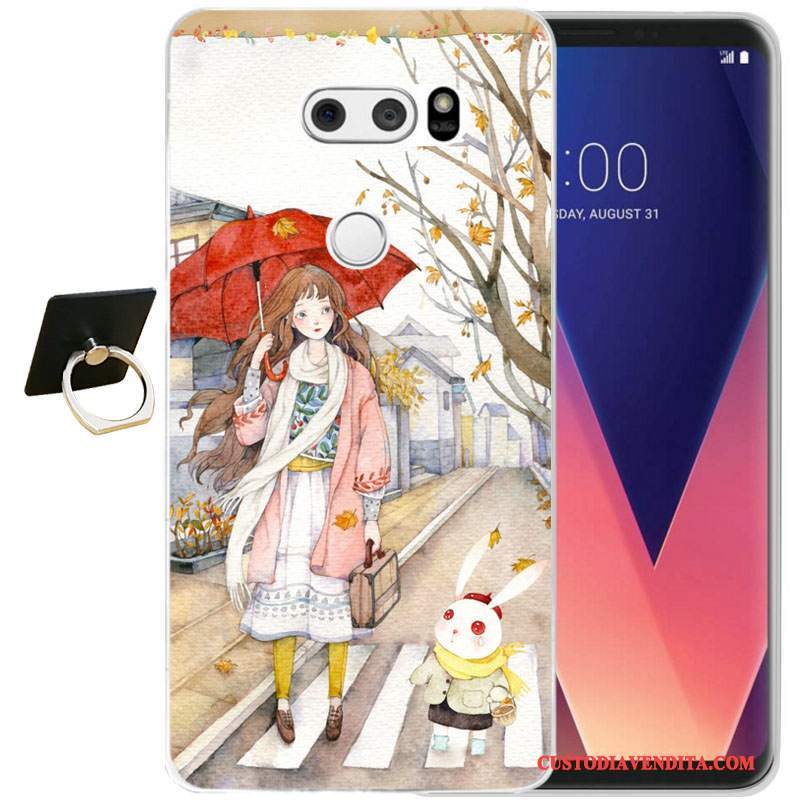 Custodia Lg V30 Silicone Tutto Inclusotelefono, Cover Lg V30 Moda Morbido Nero