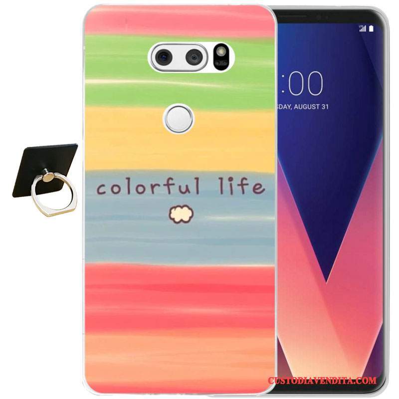 Custodia Lg V30 Silicone Tutto Inclusotelefono, Cover Lg V30 Moda Morbido Nero