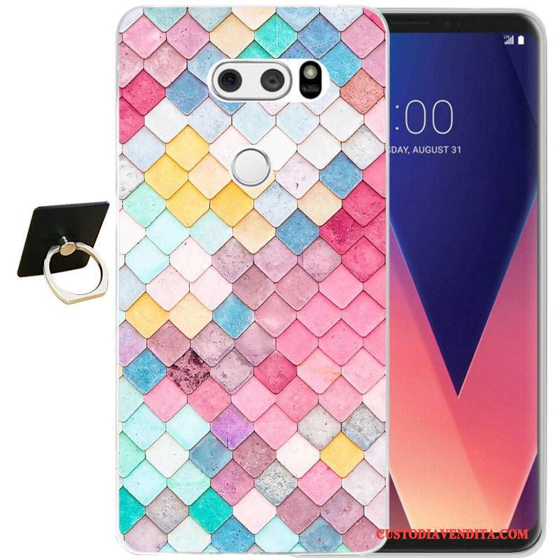 Custodia Lg V30 Silicone Tutto Inclusotelefono, Cover Lg V30 Moda Morbido Nero