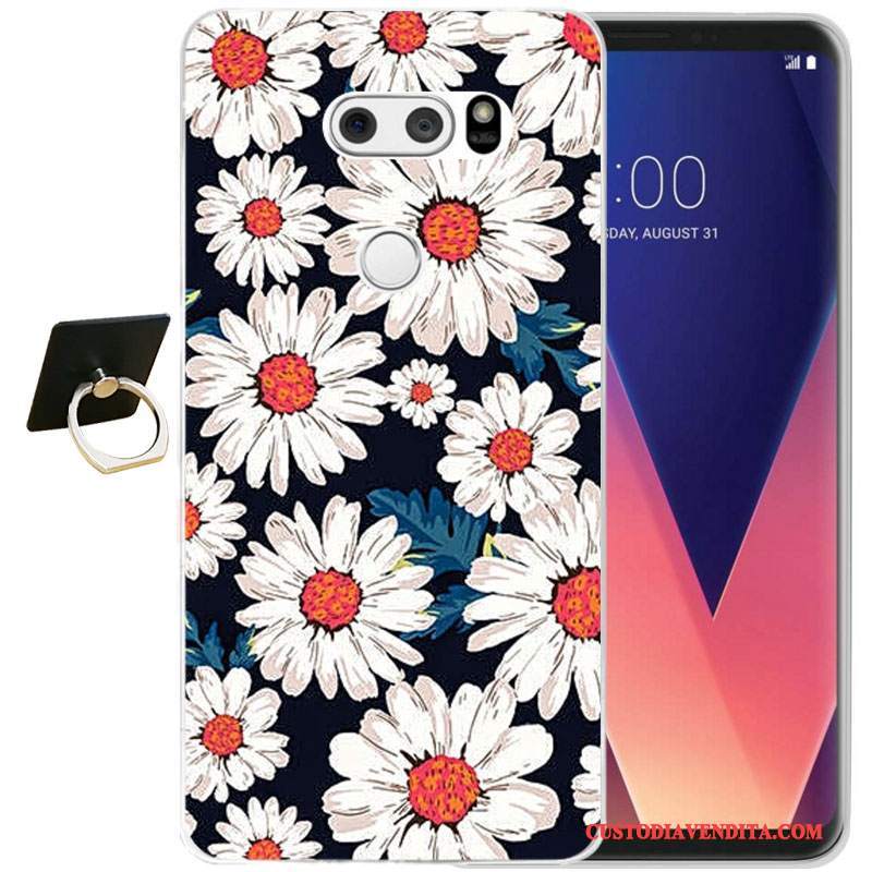 Custodia Lg V30 Silicone Tutto Inclusotelefono, Cover Lg V30 Moda Morbido Nero