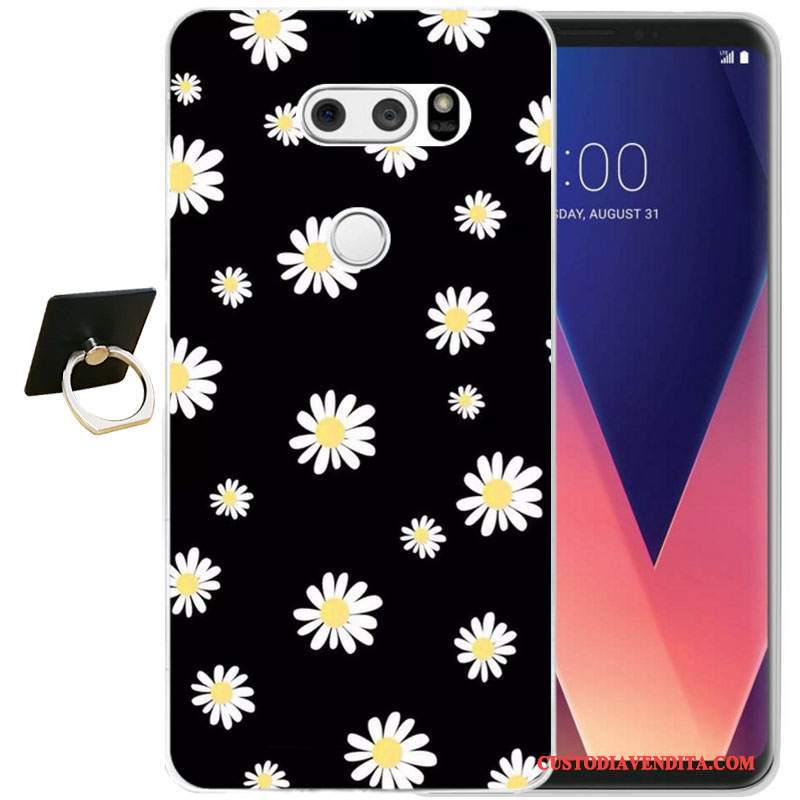 Custodia Lg V30 Silicone Tutto Inclusotelefono, Cover Lg V30 Moda Morbido Nero