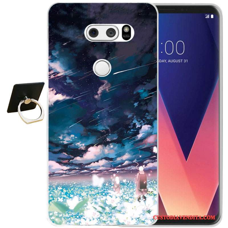 Custodia Lg V30 Silicone Tutto Inclusotelefono, Cover Lg V30 Moda Morbido Nero