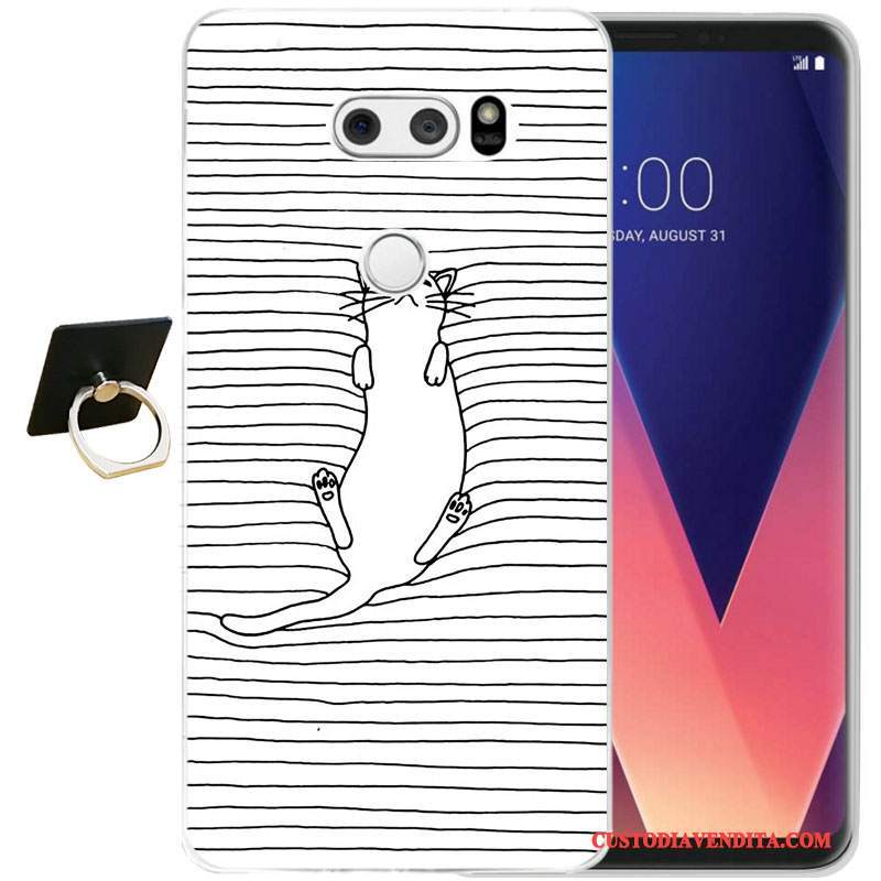 Custodia Lg V30 Silicone Tutto Inclusotelefono, Cover Lg V30 Moda Morbido Nero