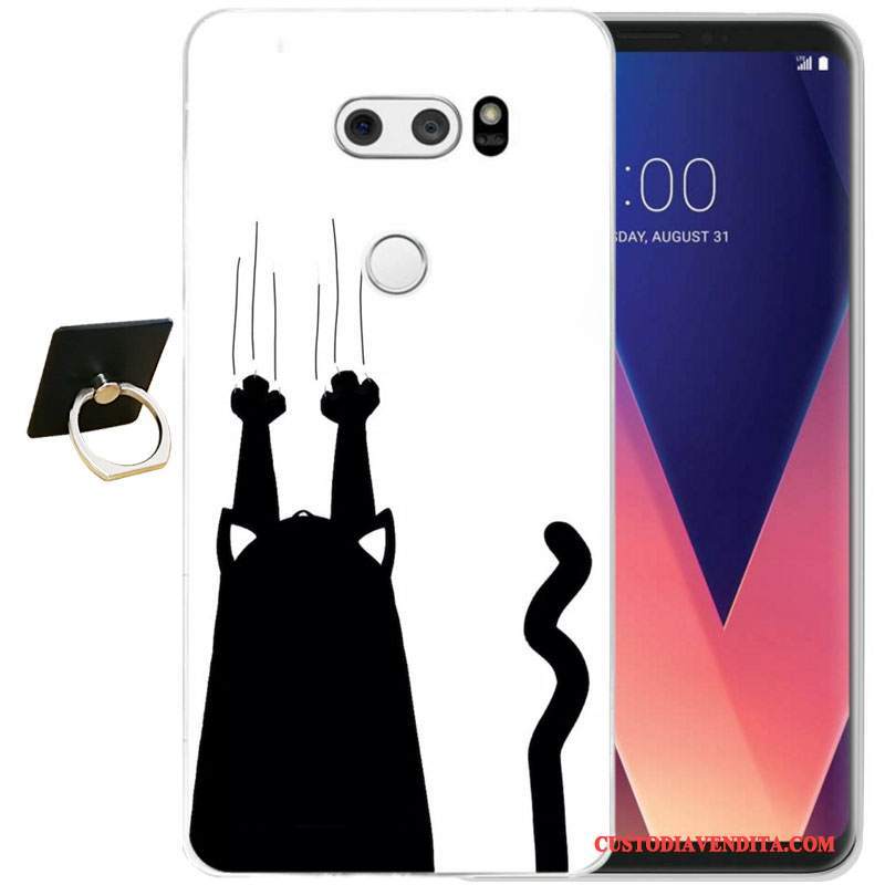 Custodia Lg V30 Silicone Tutto Inclusotelefono, Cover Lg V30 Moda Morbido Nero