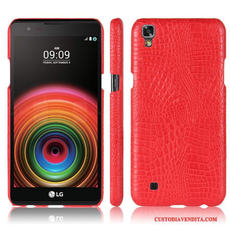 Custodia Lg X Power Creativo Rosatelefono, Cover Lg X Power Pelle Modello Coccodrillo Anti-caduta