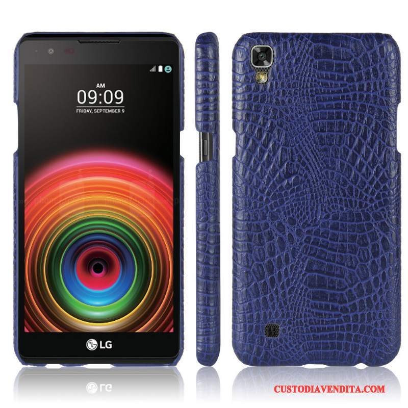 Custodia Lg X Power Creativo Rosatelefono, Cover Lg X Power Pelle Modello Coccodrillo Anti-caduta