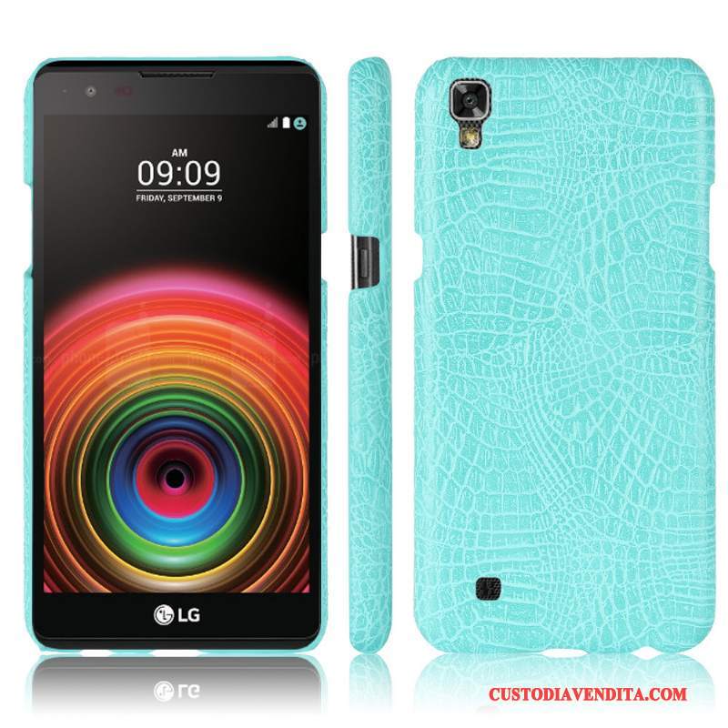 Custodia Lg X Power Creativo Rosatelefono, Cover Lg X Power Pelle Modello Coccodrillo Anti-caduta