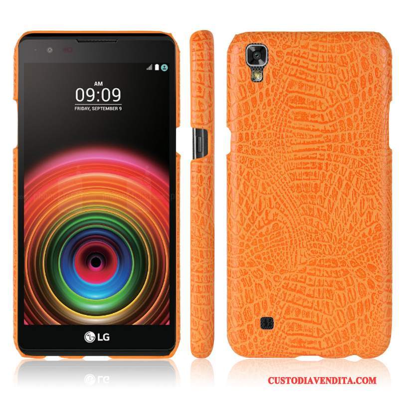 Custodia Lg X Power Creativo Rosatelefono, Cover Lg X Power Pelle Modello Coccodrillo Anti-caduta