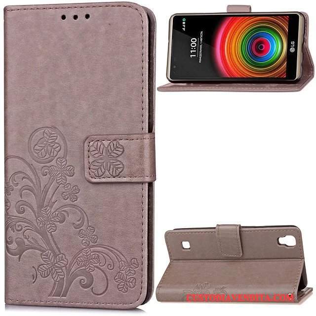 Custodia Lg X Power Protezione Anti-caduta Marchio Di Tendenza, Cover Lg X Power Creativo Rosso Ornamenti Appesi