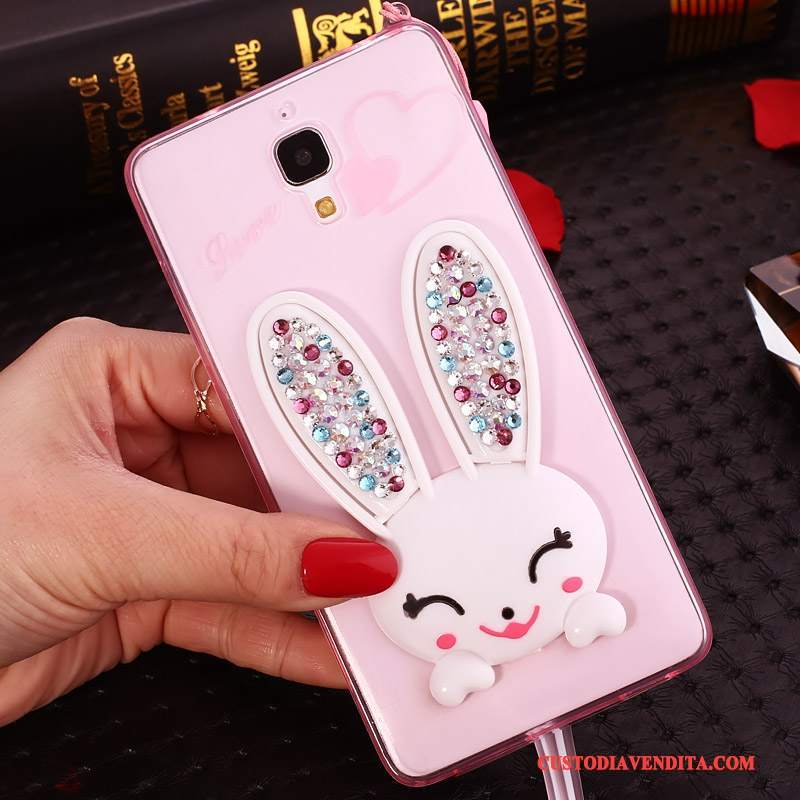 Custodia Mi 4 Cartone Animato Piccolatelefono, Cover Mi 4 Silicone Porpora Ornamenti Appesi