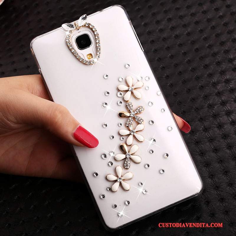 Custodia Mi 4 Cartone Animato Tendenza Bianco, Cover Mi 4 Strass Trasparente Piccola