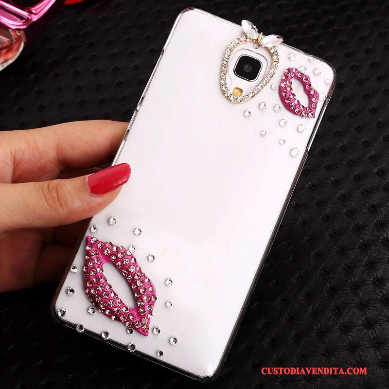 Custodia Mi 4 Cartone Animato Tendenza Bianco, Cover Mi 4 Strass Trasparente Piccola