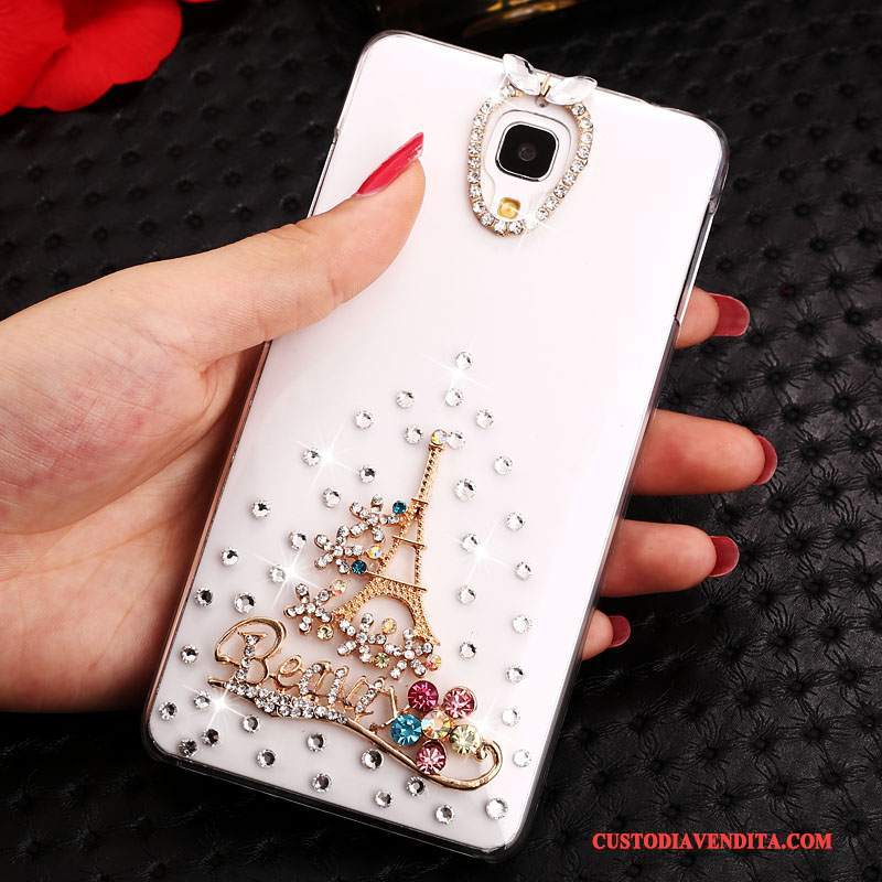 Custodia Mi 4 Cartone Animato Tendenza Bianco, Cover Mi 4 Strass Trasparente Piccola