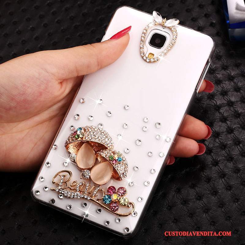 Custodia Mi 4 Cartone Animato Tendenza Bianco, Cover Mi 4 Strass Trasparente Piccola