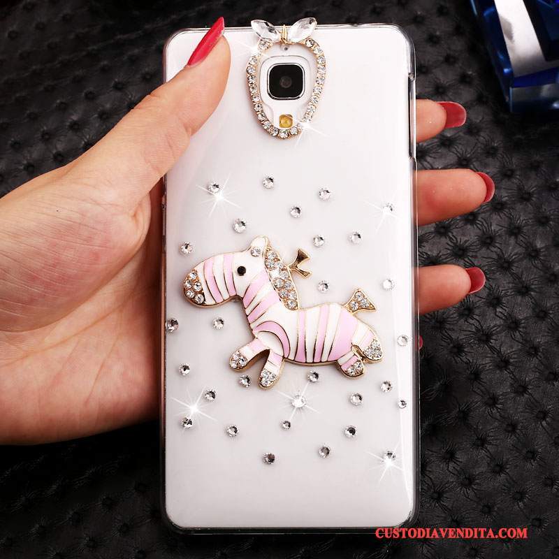 Custodia Mi 4 Cartone Animato Tendenza Bianco, Cover Mi 4 Strass Trasparente Piccola