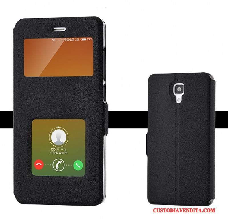 Custodia Mi 4 Folio Anti-caduta Morbido, Cover Mi 4 Silicone Piccola Tendenza