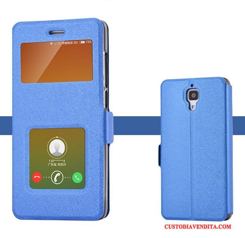 Custodia Mi 4 Folio Anti-caduta Morbido, Cover Mi 4 Silicone Piccola Tendenza