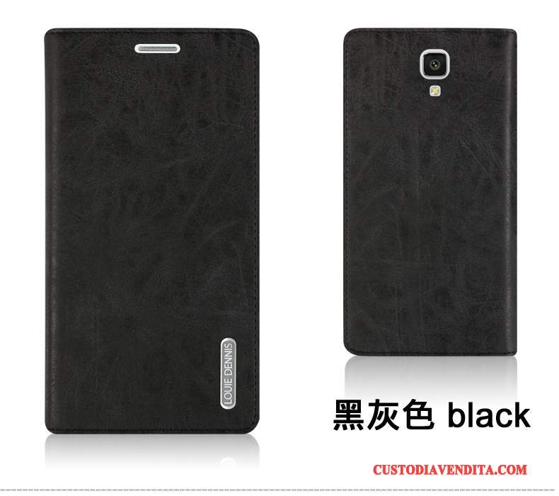 Custodia Mi 4 Pelle Piccola Durevole, Cover Mi 4 Protezione Giallo Tendenza