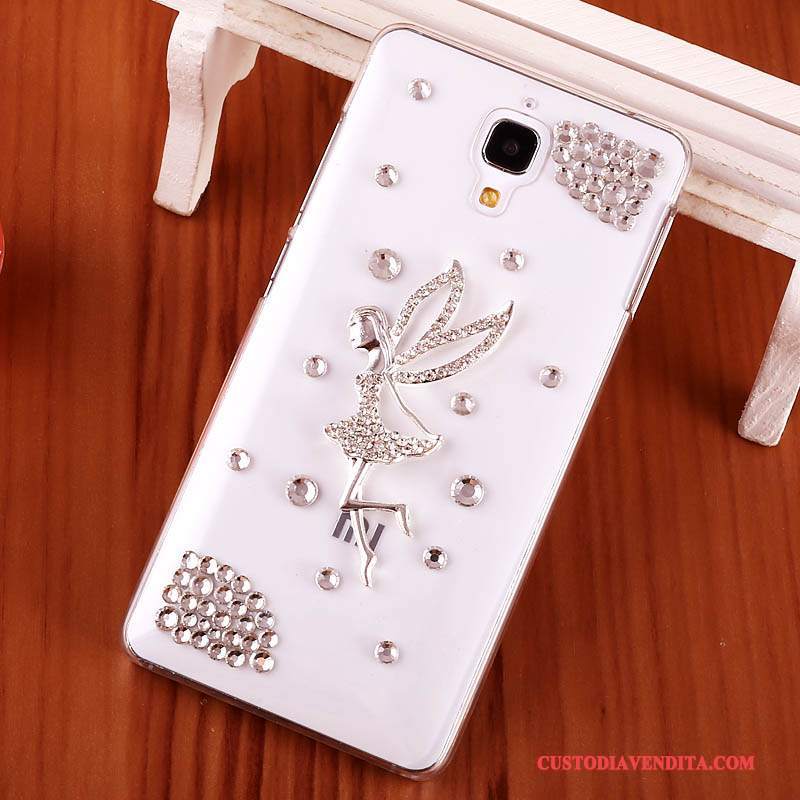 Custodia Mi 4 Strass Trasparentetelefono, Cover Mi 4 Protezione Oro Piccola