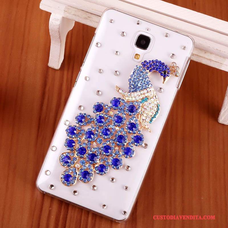 Custodia Mi 4 Strass Trasparentetelefono, Cover Mi 4 Protezione Oro Piccola