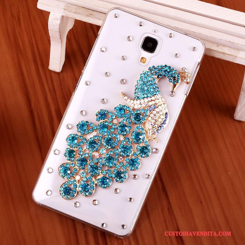 Custodia Mi 4 Strass Trasparentetelefono, Cover Mi 4 Protezione Oro Piccola