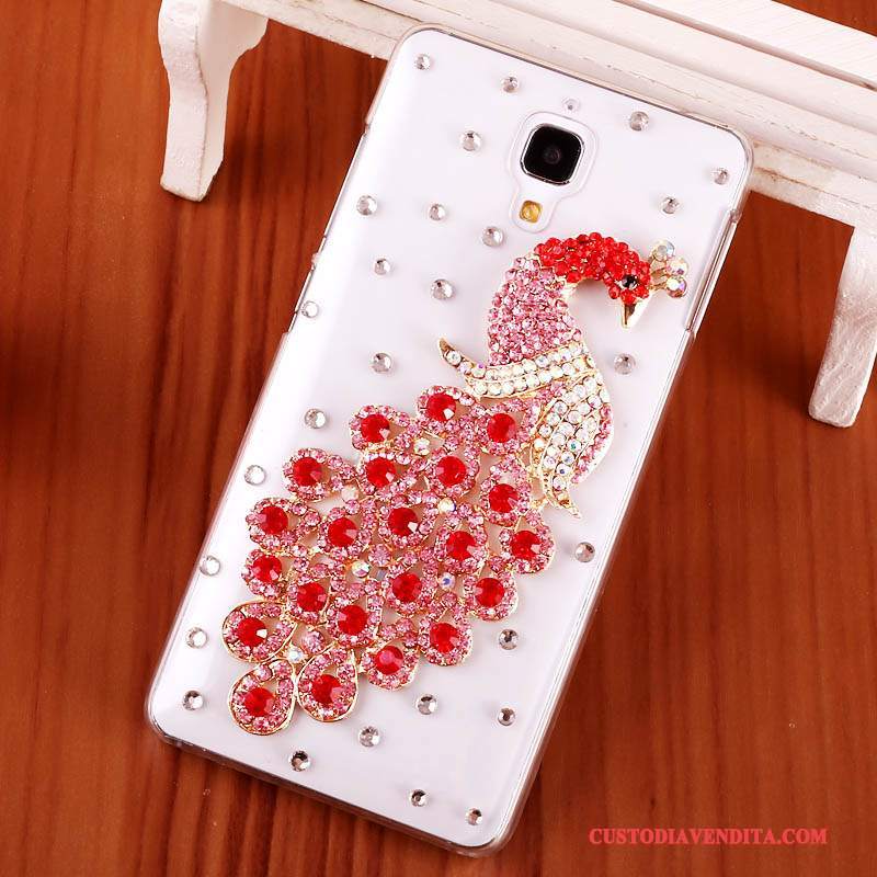 Custodia Mi 4 Strass Trasparentetelefono, Cover Mi 4 Protezione Oro Piccola