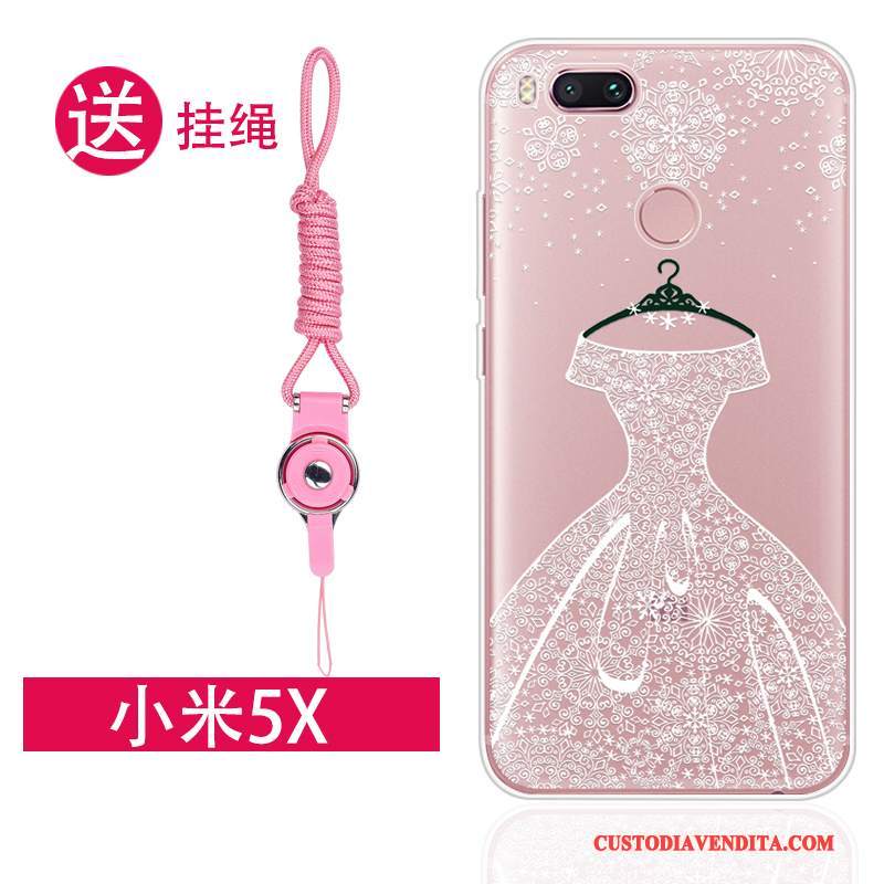 Custodia Mi 5x Silicone Bello Tutto Incluso, Cover Mi 5x Ornamenti Appesi Piccola