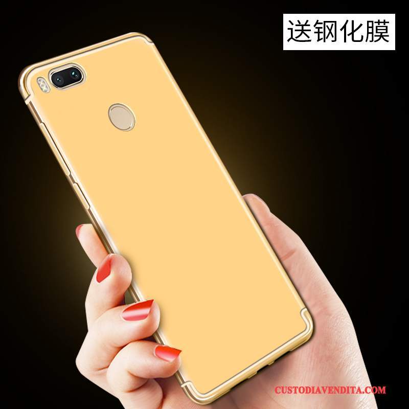 Custodia Mi 5x Silicone Tutto Inclusotelefono, Cover Mi 5x Protezione Tempra Oro