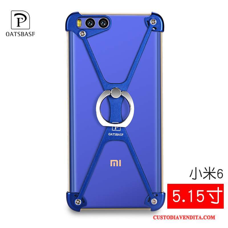 Custodia Mi 6 Creativo Tendenza Anti-caduta, Cover Mi 6 Protezione Metallo Blu