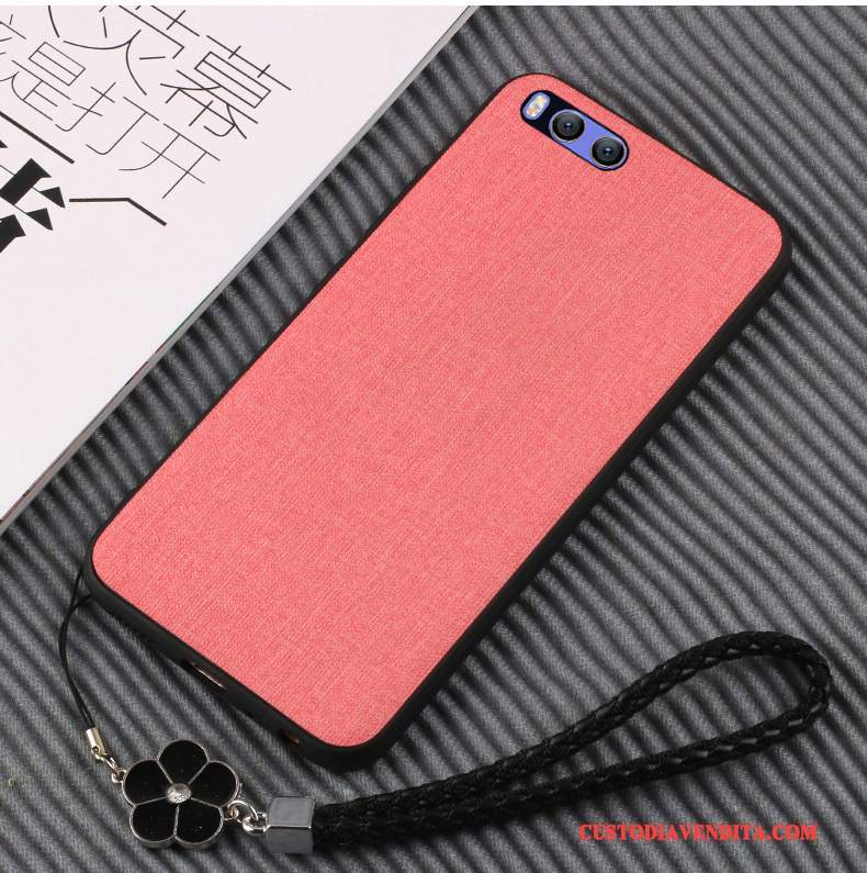 Custodia Mi 6 Pelle Semplici Tutto Incluso, Cover Mi 6 Silicone Piccola Rosso