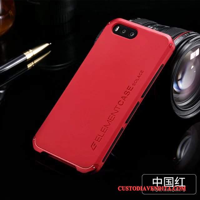 Custodia Mi 6 Protezione Metallo Lusso, Cover Mi 6 Nuovo Rosso