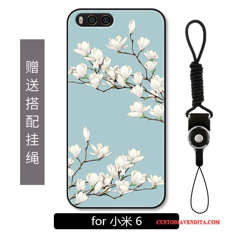 Custodia Mi 6 Protezione Ornamenti Appesitelefono, Cover Mi 6 Moda Blu Piccola