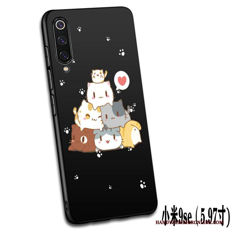 Custodia Mi 9 Creativo Piccolatelefono, Cover Mi 9 Silicone Morbido Nero