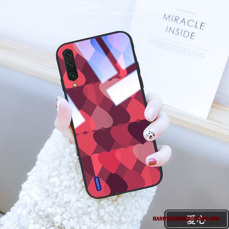 Custodia Mi 9 Lite Moda Vetro Piccola, Cover Mi 9 Lite Creativo Net Red Tutto Incluso