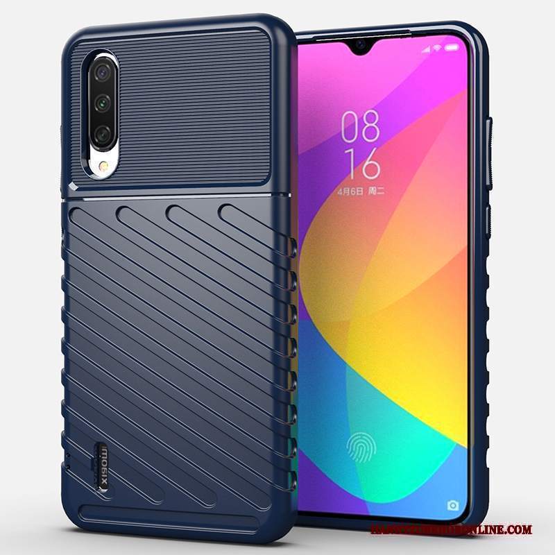 Custodia Mi 9 Lite Silicone Piccola Pellicola Protettiva, Cover Mi 9 Lite Protezione Nero Tre Difese