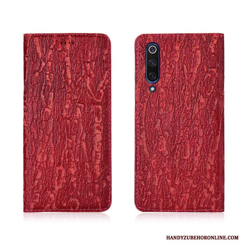 Custodia Mi 9 Se Pelle Albero Anti-caduta, Cover Mi 9 Se Protezione Rosso Modello