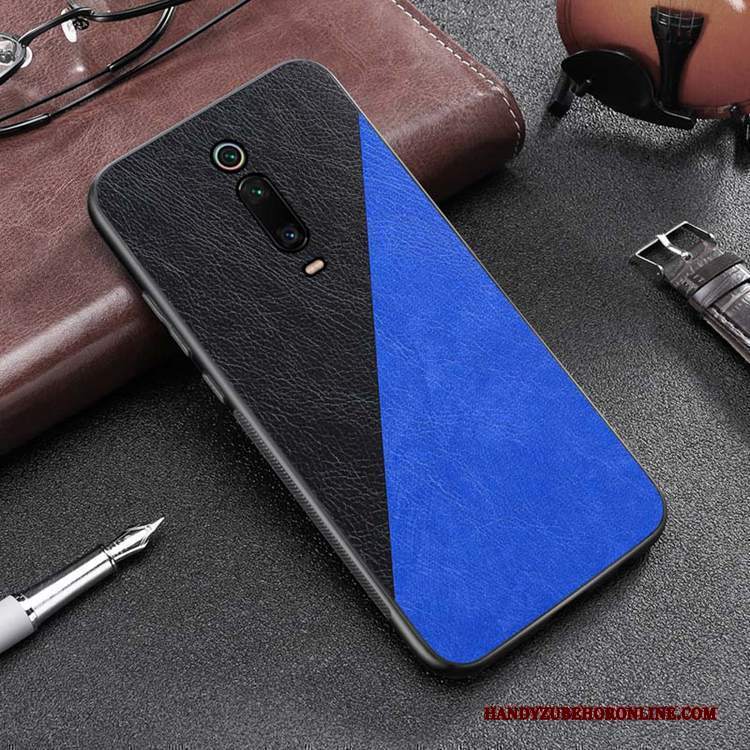 Custodia Mi 9t Pro Pelle Piccolatelefono, Cover Mi 9t Pro Protezione Blu Semplici