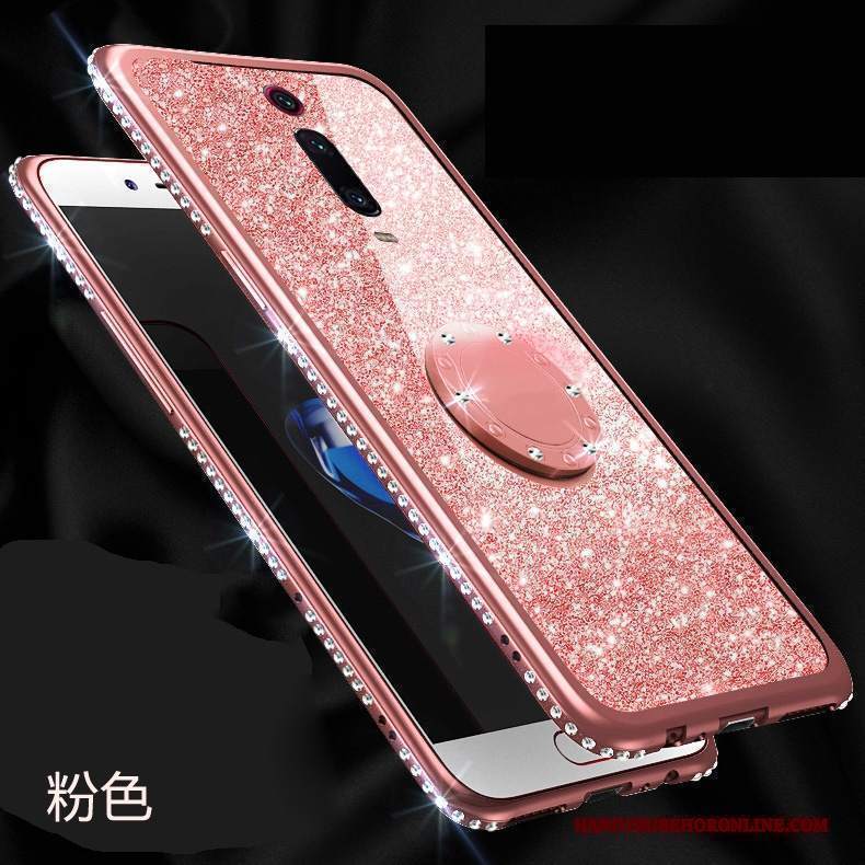 Custodia Mi 9t Pro Placcatura Rosa, Cover Mi 9t Pro Porpora Lusso