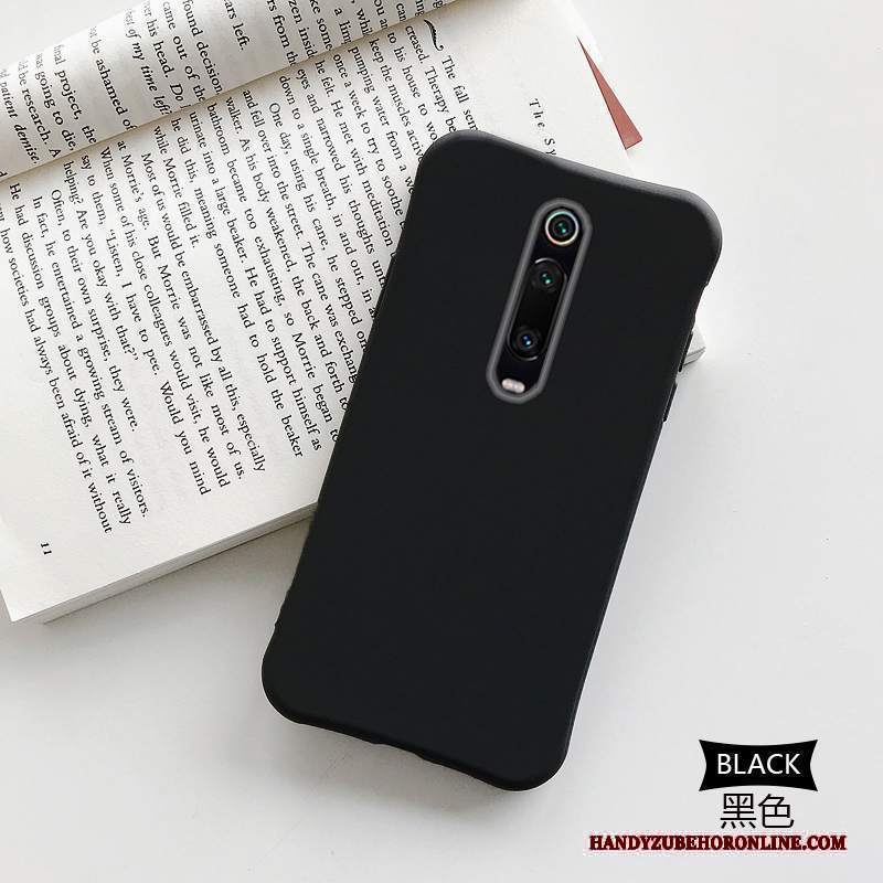 Custodia Mi 9t Pro Silicone Nero Puro, Cover Mi 9t Pro Protezione Piccola Anti-caduta