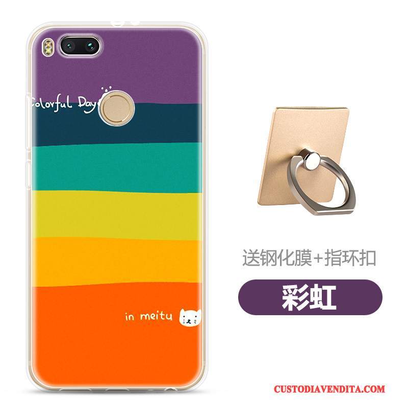 Custodia Mi A1 Silicone Sottile Morbido, Cover Mi A1 Colore Macchiatitelefono