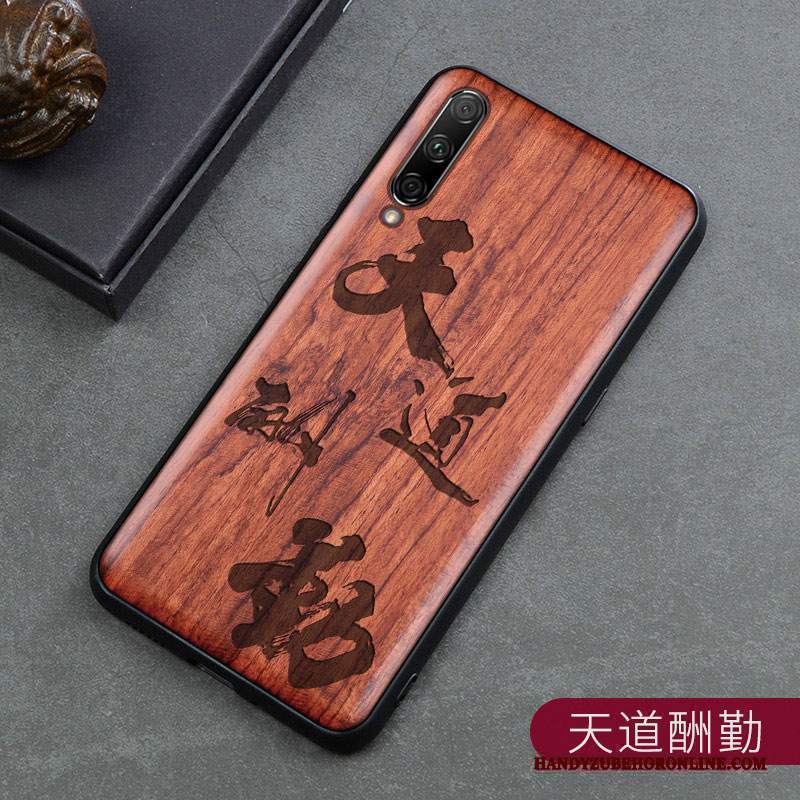 Custodia Mi A3 Legno Massello Scultura Nuovo, Cover Mi A3 Protezione Stile Cinesetelefono