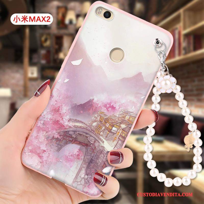 Custodia Mi Max 2 Cartone Animato Ornamenti Appesitelefono, Cover Mi Max 2 Protezione Piccola Tutto Incluso