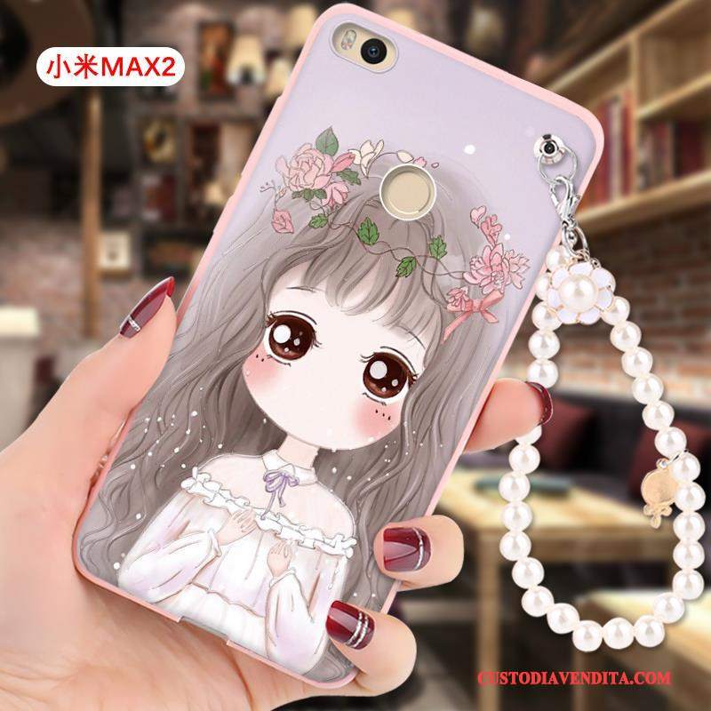 Custodia Mi Max 2 Cartone Animato Ornamenti Appesitelefono, Cover Mi Max 2 Protezione Piccola Tutto Incluso