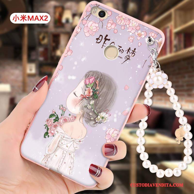 Custodia Mi Max 2 Cartone Animato Ornamenti Appesitelefono, Cover Mi Max 2 Protezione Piccola Tutto Incluso