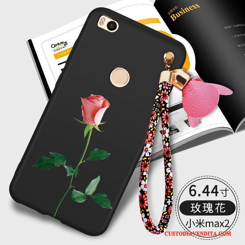 Custodia Mi Max 2 Creativo Nero Piccola, Cover Mi Max 2 Silicone Tutto Inclusotelefono